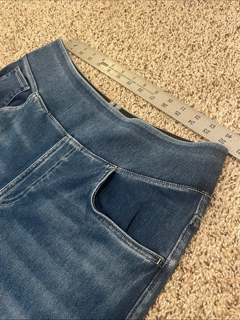 Wide Leg Women’s Jeans in Dark Blue J20 - Picture 5 of 10